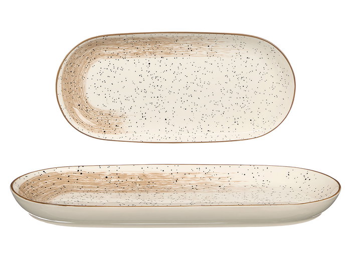 Vessia Bandeja Ovalada Patinée Marron 33x15,5x3 cm (Set de 24) Vessia Bandeja Ovalada Patinée Marron 33x15,5x3 cm (Set de 24)