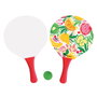 Marbueno Ensemble de Raquettes de Plage en Bois Multicolore