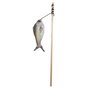 Aime Canne à pêche poisson Stick bois et poisson 15cm