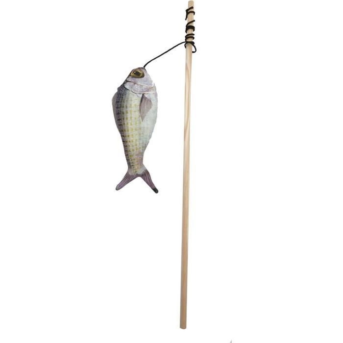 Aime Canne à pêche poisson Stick bois et poisson 15cm Aime Canne à pêche poisson Stick bois et poisson 15cm