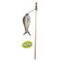 Aime Canne à pêche poisson Stick bois et poisson 15cm