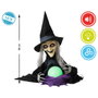 BigBuy Home Décoration d'Halloween Sorcière Animée avec Lumière et Son