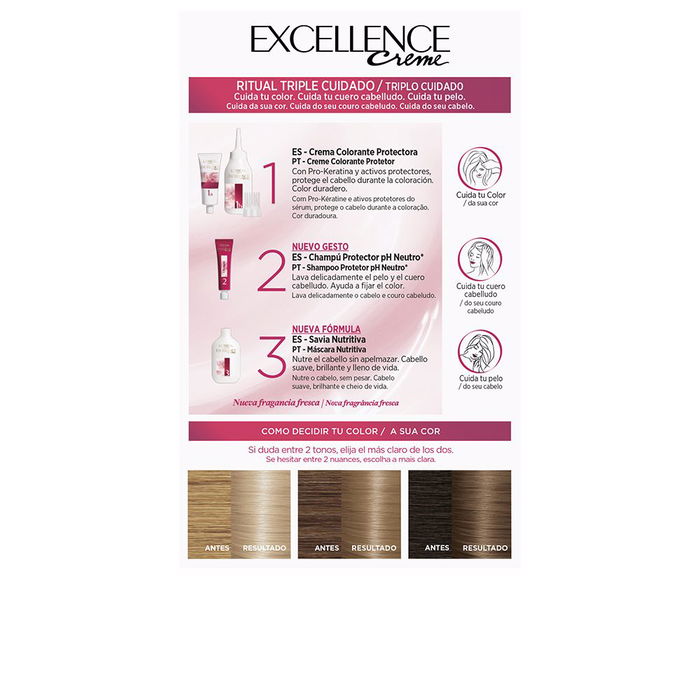 L'Oréal Paris EXCELLENCE Teinture Crème #9.1 Blond Clair Cendré Clair 192 ml