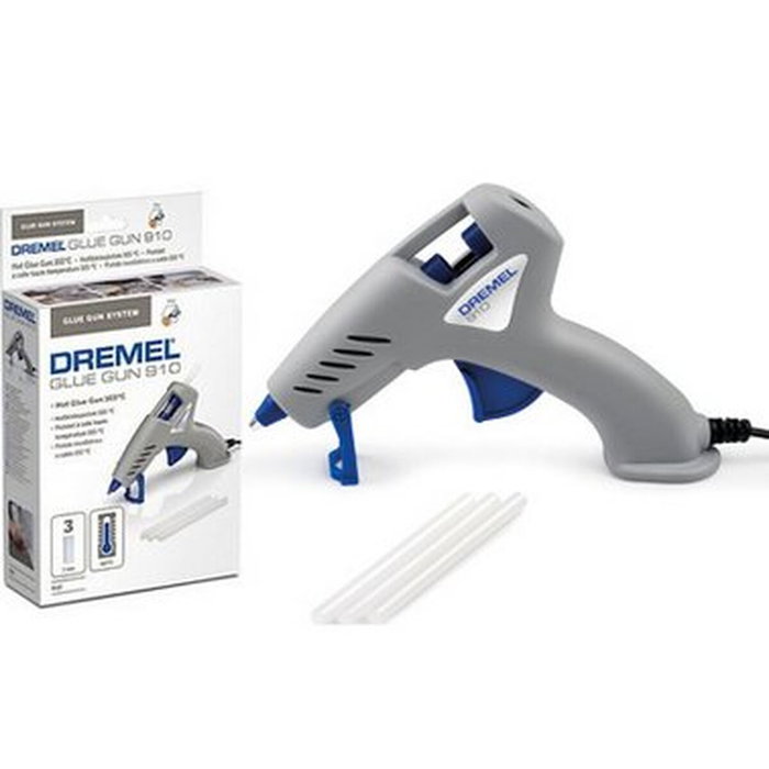 Dremel Pistolet à colle 910 165°C avec 3 bâtons de colle 7mm