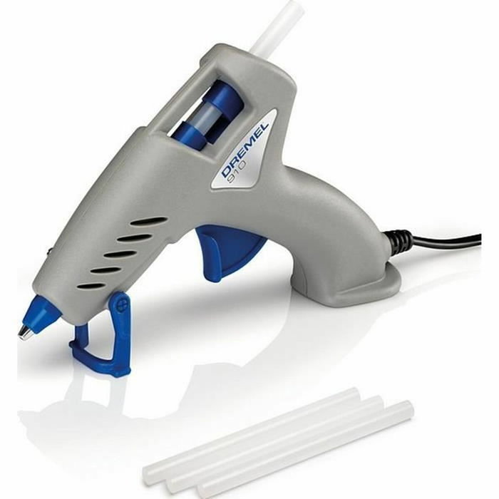 Dremel Pistolet à colle 910 165°C avec 3 bâtons de colle 7mm