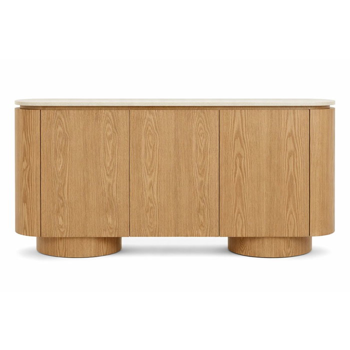 Buffet Home ESPRIT Marron Clair Granite Bois MDF 180 x 40 x 85 cm