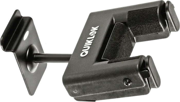 QUIKLOK Support mural pour guitare avec autoblocage pour slatwall, noir, acier