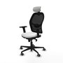 Piqueras y Crespo Chaise de Bureau avec Appui-tête 2D036G2 Blanc