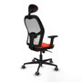 Piqueras y Crespo Chaise de Bureau avec Appui-tête 2D036G1 Orange Foncé