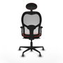 Piqueras y Crespo Chaise de Bureau avec Appui-tête 2D036G1 Orange Foncé