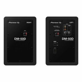 Pioneer DJ Enceintes de Monitoring DM-50D 50W (2x25W) Bass Reflex avec Boomer 5 Pouces et Connexion Sans fil, Noir