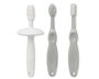 KioKids Set de Démarrage pour Hygiène Bucco-Dentaire des Bébés - Géogris, 3 Cepillos de Silicona et Nylon, pour Enfants dès 0 Mois