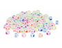 Innspiro 1000 perles cubes lettres blanc et couleurs assorties 6mm