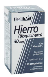 HEALTH AID Fer Bisglycinate et Vitamine C, 90 comprimés