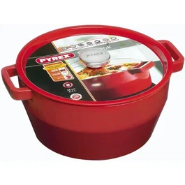 Pyrex Cocotte ronde Slow Cook - 28 cm - Rouge