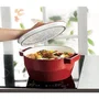 Pyrex Cocotte ronde en fonte émaillée 28 cm 6.3 L Slow Cook, compatible induction et lave-vaisselle, rouge, garantie à vie