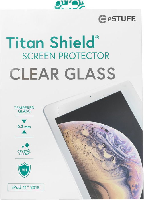 eSTUFF Protection d'écran iPad Pro 11" (2018-2022) & iPad Air 10.9" (2020-2022) - Verre Trempé Titan Shield® 9H - Compatible Coques - Kit Nettoyage Inclus