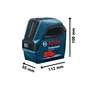 Bosch Professional Laser à Ligne GLL 2-10 - Réf. 0601063L00 - Portée de 10 mètres - Projection Horizontale/Verticale - Auto-nivellement - Protection IP54