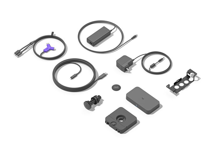 Logitech Swytch Hub de Conférence USB-C/USB-A avec 2x HDMI et USB 3.0 - Compatible Teams/Zoom - Connexion Simple pour Salles de Réunion - Jusqu'à 4K