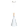 Suspension Maddison en métal et bois, design moderne, câble réglable - SKD-P2003-W