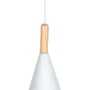 Luminaire Suspendu Maddison SKD-P2003-W en Métal et Bois - Design Moderne - Hauteur Réglable
