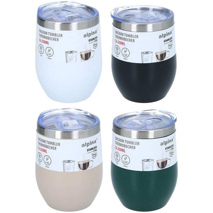 Tasse Thermos avec Couvercle Alpina Multicouleur 350 ml Tasse Thermos avec Couvercle Alpina Multicouleur 350 ml