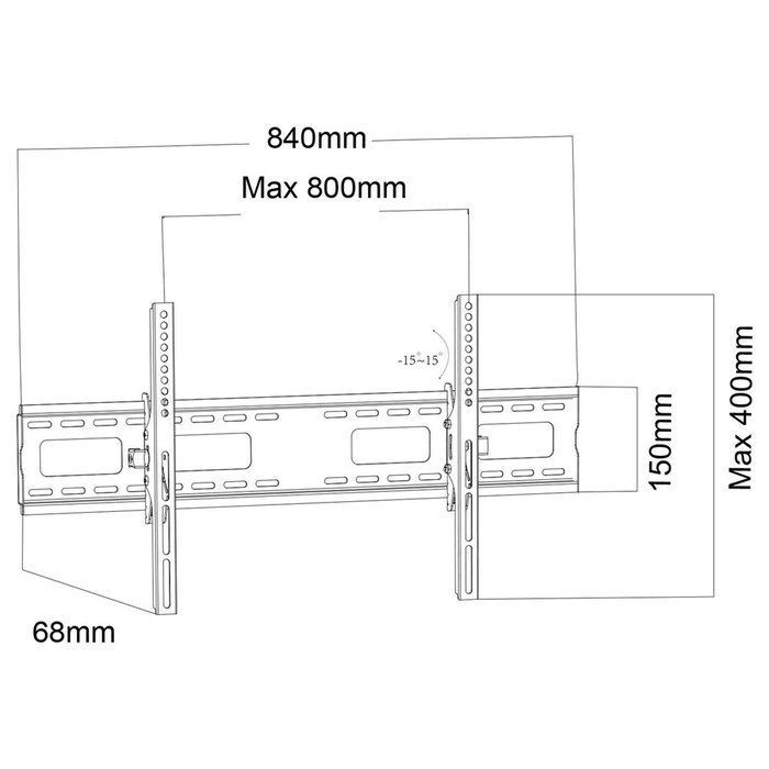 MacLean Support de TV MC-422 43-100 pouces 120 kg MacLean Support de TV MC-422 43-100 pouces 120 kg