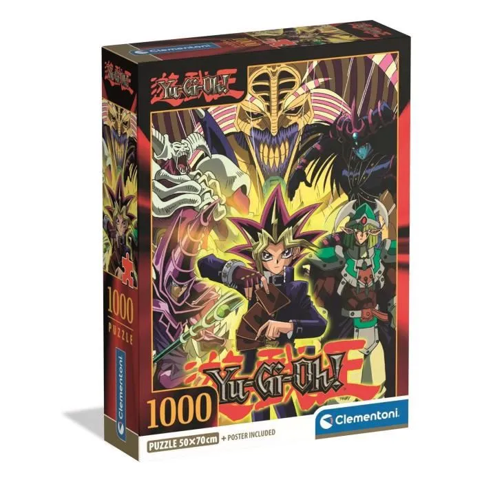 Clementoni Puzzle 1000 Pièces Compact Yu-Gi-Oh! - 70 x 50 cm avec Poster - À Partir de 10 Ans Clementoni Puzzle 1000 Pièces Compact Yu-Gi-Oh! - 70 x 50 cm avec Poster - À Partir de 10 Ans