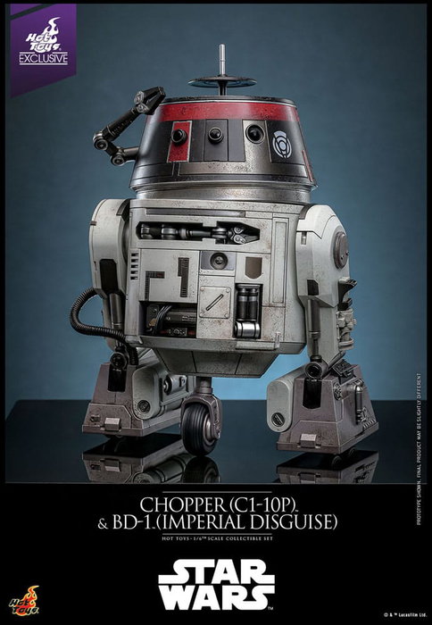 Star Wars figurine set 1/6 Chopper (C1-10P&trade;) & BD-1&trade; (Imperial Disguise) 18 cm & 8 cm