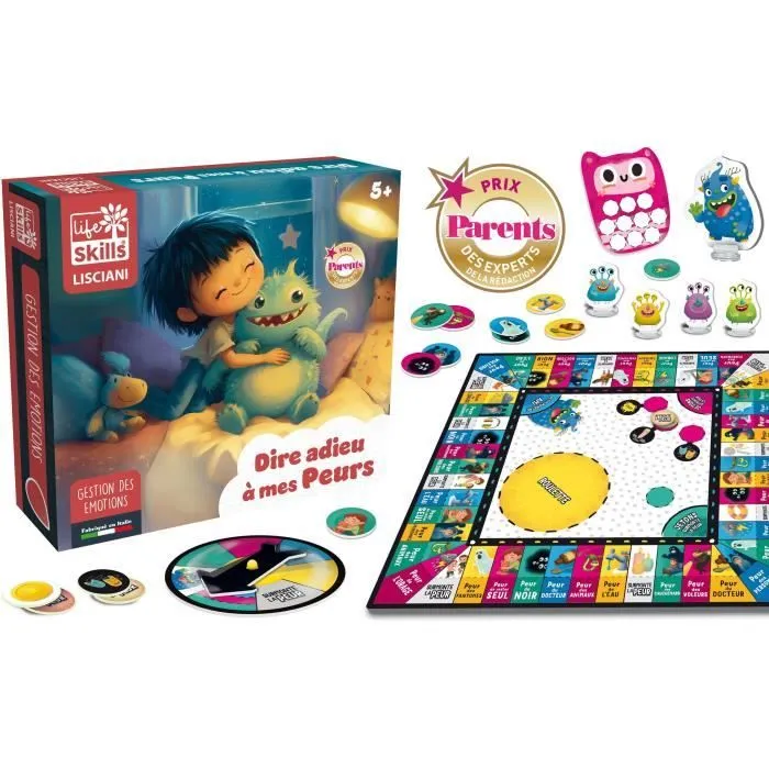 Liscianigiochi - Coffret d'activités psychologiques 'Dire adieu à mes peurs' LIFE SKILLS - Apprentissage gestion des peurs pour enfants 5 ans et +