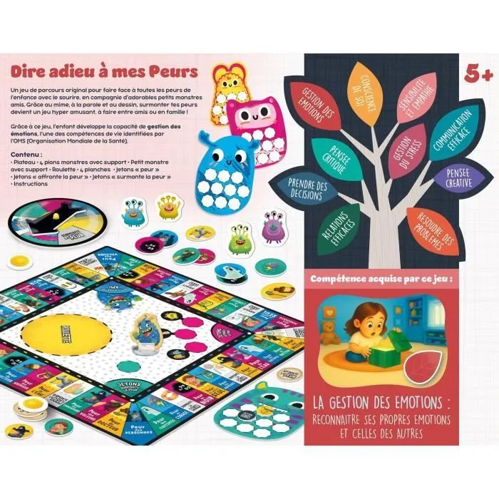 Liscianigiochi - Coffret d'activités psychologiques 'Dire adieu à mes peurs' LIFE SKILLS - Apprentissage gestion des peurs pour enfants 5 ans et +
