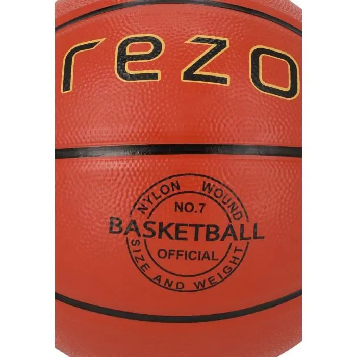 Rezo Ballon de Basket en Caoutchouc Taille 7, Marron, pour Basket et Handball