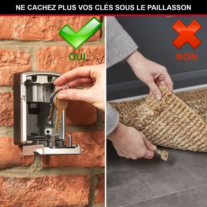 Master Lock Armoire de Sécurité Connectée Boîte à Clés Bluetooth 5441EURD avec Clavier Numérique et App - Format L