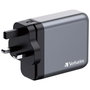 Verbatim GNC-140 Chargeur Mural GaN 140W 4-en-1 (2x USB-C PD 140W, 1x USB-C PD 20W, 1x USB-A QC 3.0)
