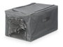 Kipit Boîte de Rangement avec Fermeture Éclair Assorti 53 x 35 x 28 cm Tissu Polyester, Fer, Plastique Blanc Gris Noir (Set de 12)