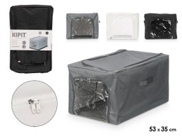 KIPIT Lot de 12 Caisses Organisatrices avec Fermeture Éclair - Assortiment de Couleurs