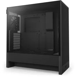 NZXT H5 Flow CC-H52FB-01 - Boîtier PC moyen-tour ATX compact, noir, optimisé pour le refroidissement par airflow avec panneaux en mesh