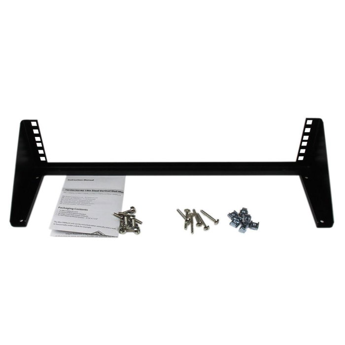 Startechcom Support Rack Vertical 2U 19 Pouces Montage Mural ou Sous Bureau Acier 56,7kg Startechcom Support Rack Vertical 2U 19 Pouces Montage Mural ou Sous Bureau Acier 56,7kg