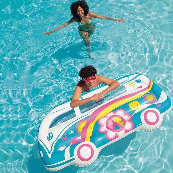Intex - Matelas pneumatique pour véhicule Hippies, Dimensions: 178 x 91 x 23 cm (Longueur x Largeur x Hauteur), Recommandé pour +9 ans