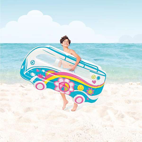 Intex - Matelas pneumatique pour véhicule Hippies, Dimensions: 178 x 91 x 23 cm (Longueur x Largeur x Hauteur), Recommandé pour +9 ans