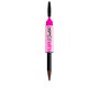 NYX Professional Makeup - Stylo poudre à sourcils Fluff & Snatch, Teinte 06 Brune, 1 g, Tenue 24h, Texture crème-poudre, Vegan
