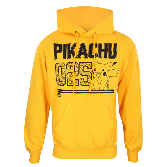 Pokémon Sweat à capuche unisex Pikachu Line Art Jaune, M Pokémon Sweat à capuche unisex Pikachu Line Art Jaune, M