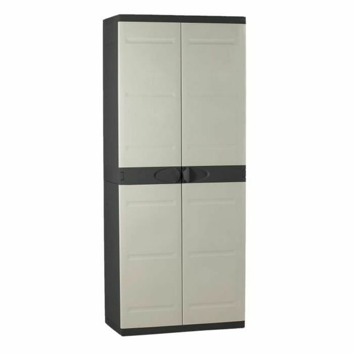 Plastiken Armoire haute Titanium Beige et Noir Plastiken Armoire haute Titanium Beige et Noir