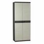 Plastiken Armoire haute Titanium Beige et Noir