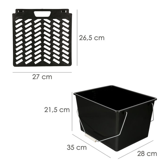 WOLFPACK LINEA PROFESIONAL Cubette de peinture 15 litres avec grille