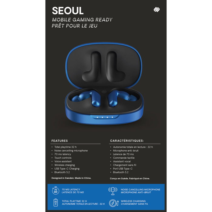 Écouteurs Sans Fil avec Étui de Charge Urbanista Seoul Bleu