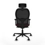 Piqueras y Crespo Chaise de Bureau avec Appui-tête Jorquera 2D036N2 Bordeaux
