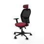 Piqueras y Crespo Chaise de Bureau avec Appui-tête Jorquera 2D036N2 Bordeaux