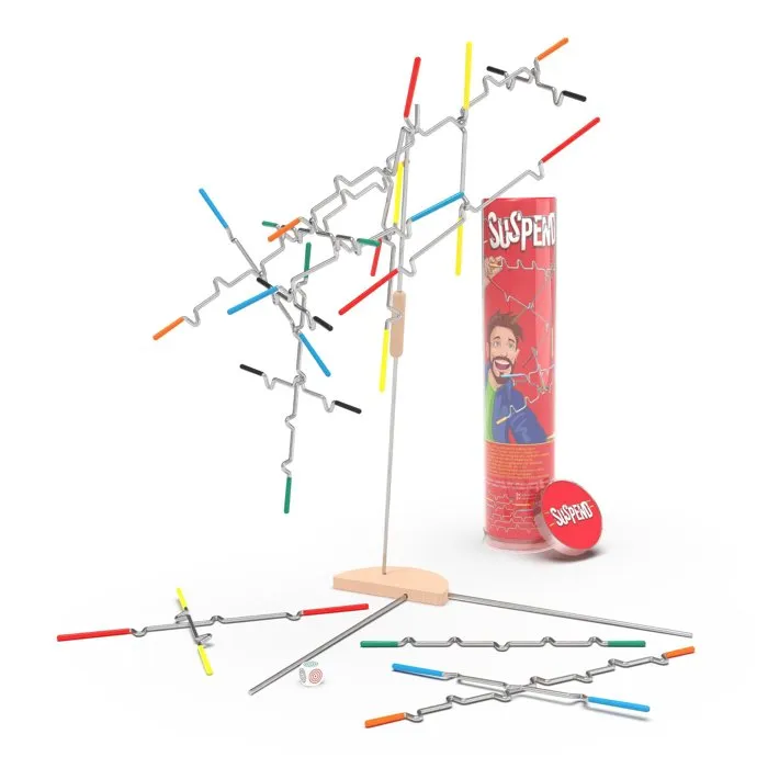Spin Master Suspend - Jeu d'Équilibre Familial - 24 Tiges Colorées