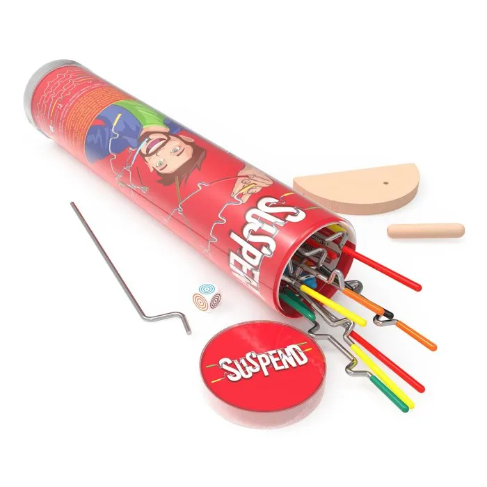 Spin Master Suspend - Jeu d'Équilibre Familial - 24 Tiges Colorées
